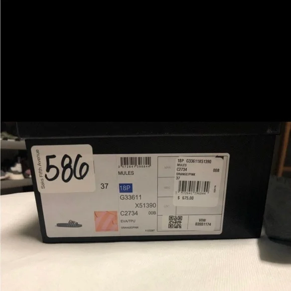 Saks Fifth Avenue Pink and Orange Women's Sandals - Picture 9 of 9